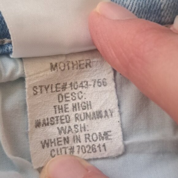 Mother The High Waisted Runaway in When in Rome Wash sz29 EUC like New - Picture 12 of 12